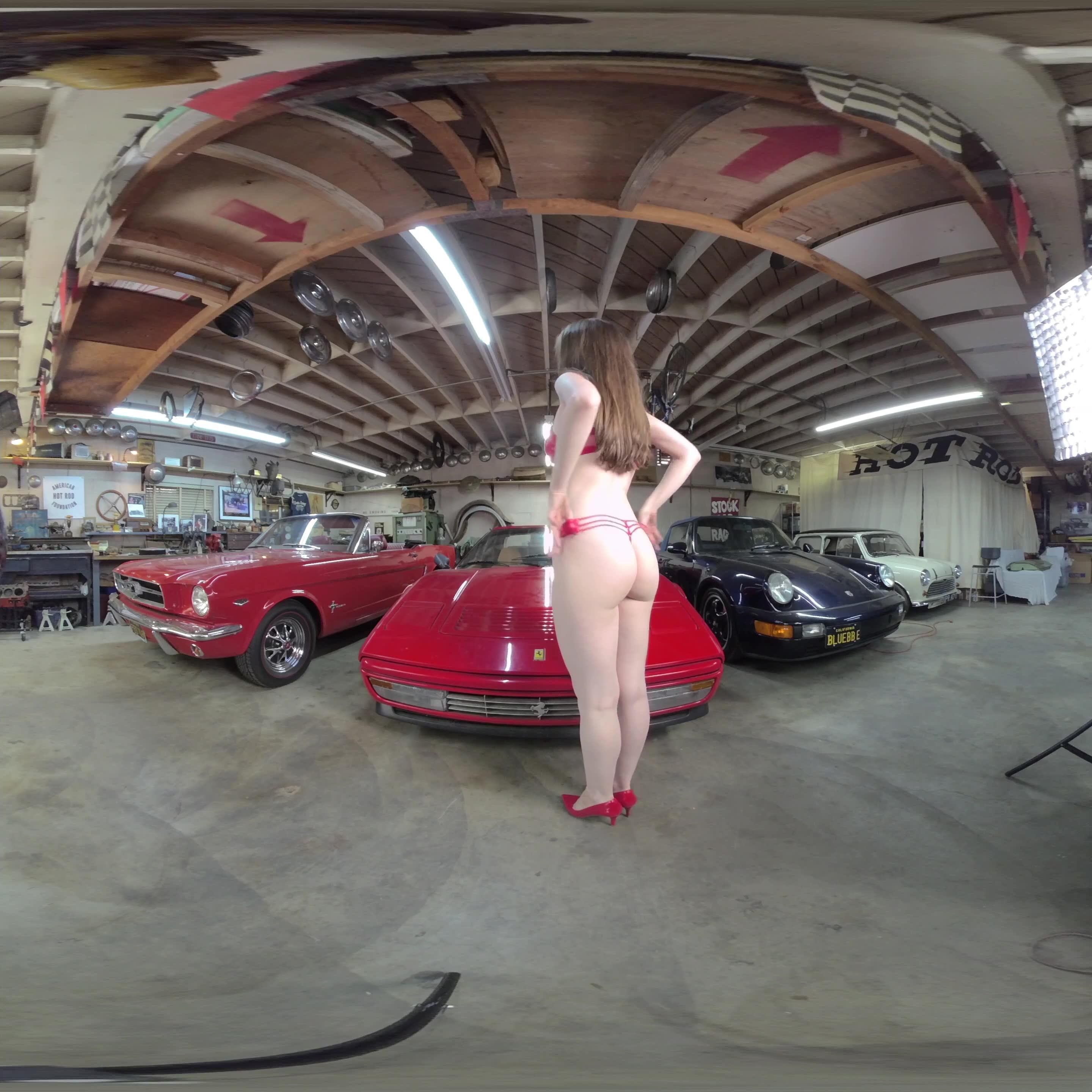 Ferrari and nude Emily Bloom? It's a real treat!